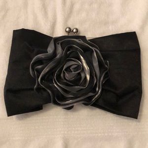 Satin Formal Clutch black and grey.